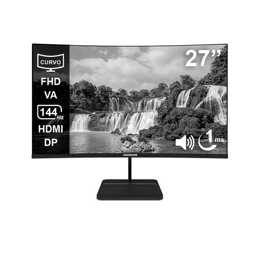 Monitor Curvo Gaming ADVANCE ADV-2752S 27" FHD VA 144Hz 1ms