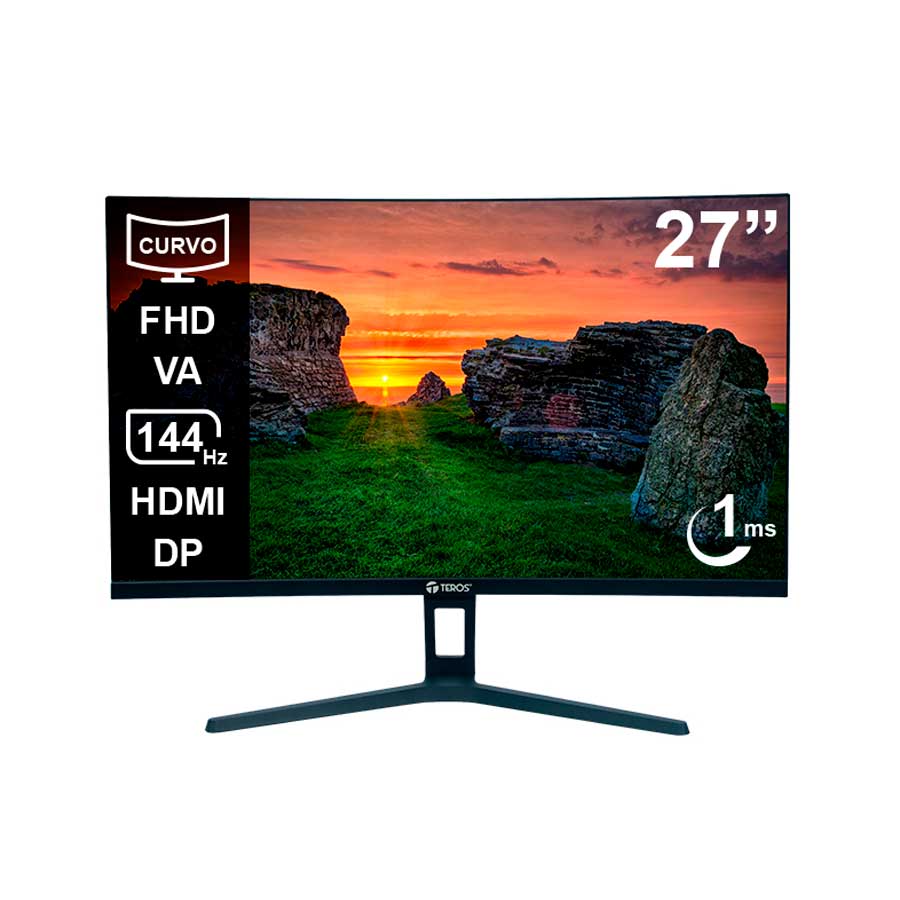Monitor Curvo Gaming TEROS TE-2734S 27" FHD VA 144Hz 1ms FreeSync