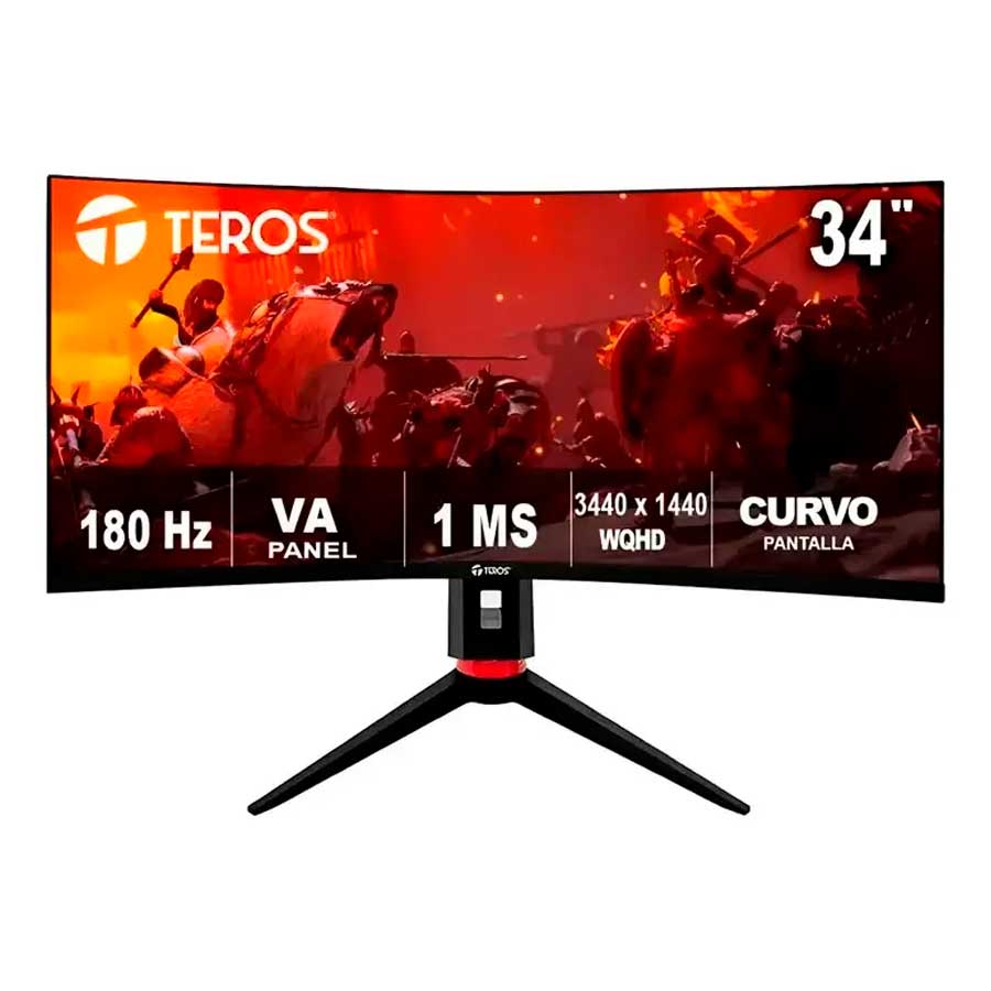 Monitor Curvo Gaming TEROS TE-3412G 34" UWQHD 180Hz 1ms FreeSync Premium